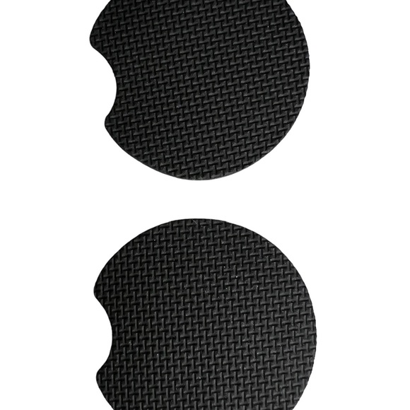 Mario Black Car Cup Holder Coasters Set Of 2 New Old School - Picture 2 of 2